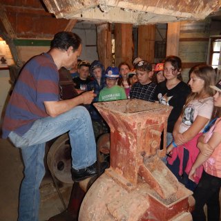 Návštěva Muzea mlynářství v Rosenauerově mlýně (naproti PROUDu přes řeku Otavu)