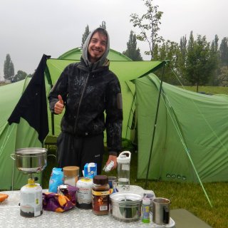 Morning in camp České Vrbné, where the course took place