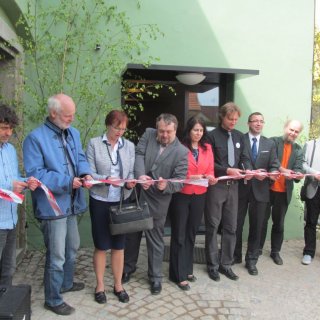 Slavnostní otevření PROUDu – Stříhání pásky