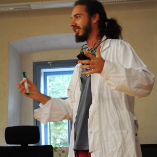 An actor - performing Mr. Tesla during summer camp in PROUD. I experienced being a part of summer camp ralization team.