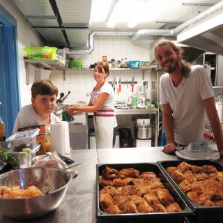 Family workcamp: Poland rules in the kitchen.