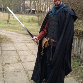 A knight/viking - weekend leisure time activity for kids and a traditional public event Vynášení Morany. I enjoyed role-playing and sword fighting :-)