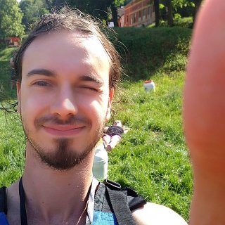 A little break on the river Vltava bench.