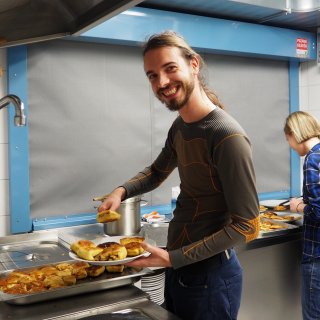 Polski wieczór: Krokiety - hot, delicious and prepaded do be eaten in a minute.